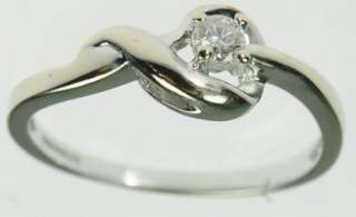   GOLD LOVE KNOT SOLITAIRE DIAMOND ENGAGEMENT ESTATE RING J179317  