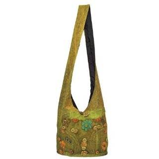 Red Carpet Studios Hippie Slouch Bag, Flower Green