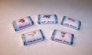 120 Personalized Baby Shower Mini Candy Wrapper Favors  