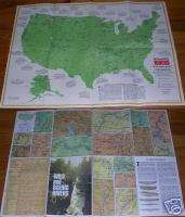 National Geographic MAP United States RIVERS July 1977  