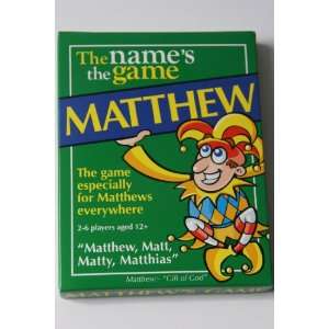 GAME Mens stocking stuffer for men called MATTHEW, MAT, MATTY 
