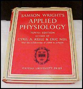 SAMSON WRIGHT~APPLIED PHYSIOLOGY~MEDICAL BOOK~10th ED  