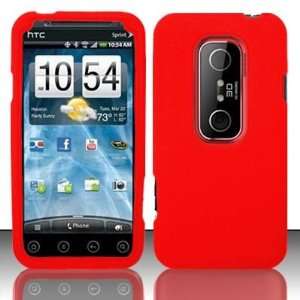  For HTC Evo 3D (Sprint) PREMIUM Silicon Skin Case   Red 