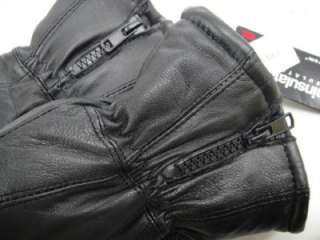 Mens Genuine Leather Winter Motorcycle Gloves Black NEW  