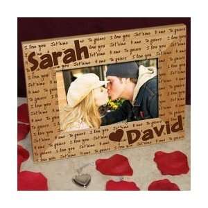  I Love You Personalized Wood Picture Frame