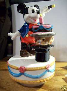 Schmid Mickey Mouse Ceramic Music Box Small World Cake  