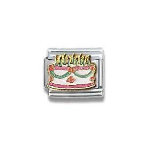   Birthday Cake Food Drink Theme Italian Charm Bracelet Linl Jewelry