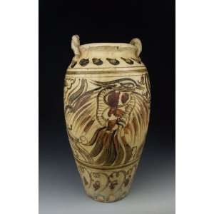 One Cizhou Ware Black&Brown Coloring Porcelain Vase, Chinese Antique 