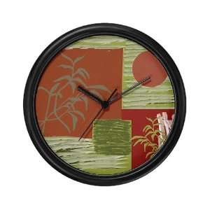  Asian Fabric Japanese Wall Clock by 