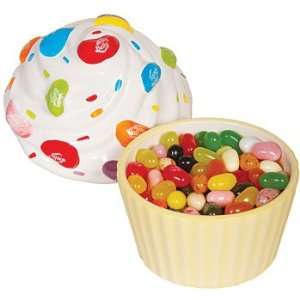  Jelly Belly Cupcake Shaped Ceramic Jar with Gourmet Bean 
