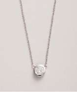 Colette Nicolai diamond and white gold bezel solitaire 0.50tw necklace 