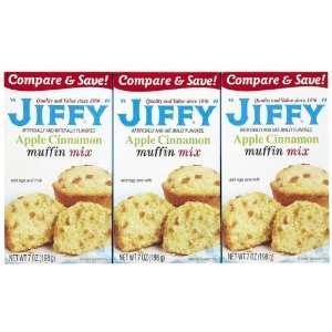 Jiffy Apple Cinnamon Muffin Mix, 7 oz, 3: Grocery & Gourmet Food