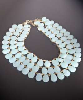 Danielle Stevens turquoise briolette multi strand necklace   