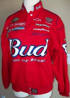 Budweiser Nascar Dale Jr #8 Cotton Jacket MEDIUM  