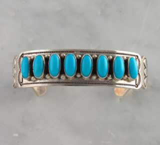   Yazzie Jr. Turquoise Bracelet Navajo Sterling Silver .925  