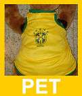 BRAZIL PET JERSEY DOG CLOTH DRESS SOCCER TSHIRT MALLIOT
