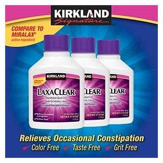 Kirkland LaxaClear, 90 Daily Doses, Polyethylene Glycol 3350 (3 Pack 