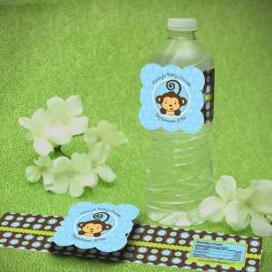  Monkey Boy   Water Bottle Labels   Personalized Baby 