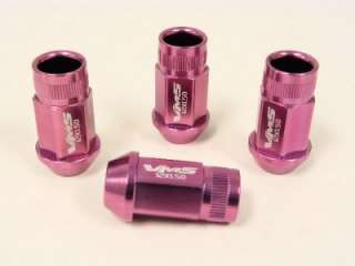 20PC RACING ALUMINUM FORGED LIGHT LUG NUTS 12X1.25 PINK  