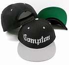 2Tone Black&Grey Compton Flat Bill Snap Back Baseball Cap Hat Eazy E