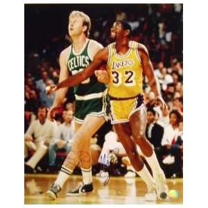  Autographed Magic Johnson and Larry Bird Picture   16x20 