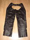 FMC Motorcycle Leather Chaps, used twice and in excellent cond 