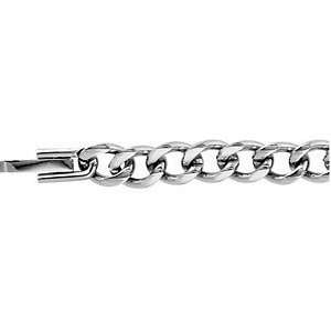   7mm Stainless Steel Diamond Cut Curb Chain with Box Lock, 36 Jewelry