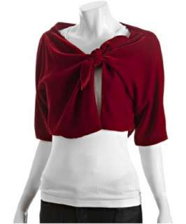 Moschino Cheap and Chic red velvet cropped bow bolero jacket   