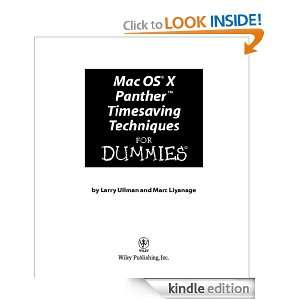 Mac OS X Panther Timesaving Techniques For Dummies (For Dummies 