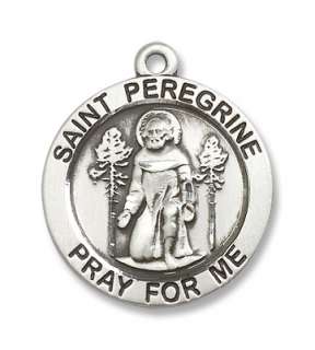 Sterling Silver St. Peregrine Medal Saint Patron Protec  