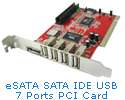 eSATA+SATA Serial ATA+IDE PCI Controller Card (Lots 5)  