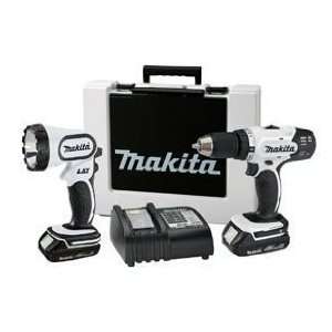 Makita BDF453HWL 18V Li Ion Drill Kit With Two Batteries  Light  Bag 