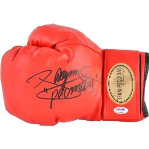  Manny Pacquiao Autographed Red Boxing Glove Sports 