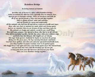   Bridge Poem Loss Of Pet Personalized Dog Cat Animal Horse Memorial