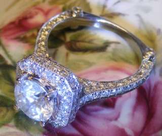 Antique Style Genuine Diamond Engagement Ring 14k 18k White Yellow 