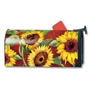   Marthas Sunflowers MailWrap, Mailbox Cover, Built in Magnetic Strups