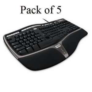  Microsoft Natural Ergonomic Keyboard 4000 Wired Pack Of 5 