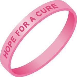 Hope for a Cure Pink Breast Cancer Awareness Wristbands  