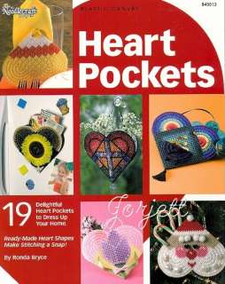 Heart Pockets Baskets Decor, plastic canvas patterns  