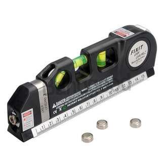 Laser Level Horizon Vertical Measure Tape 8FT Aligner Multipurpose 