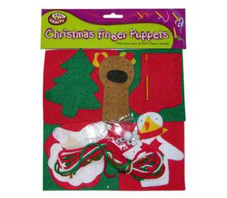 Felt Ornament Christmas Finger Puppets Craft Kit Set for Kids Winter 