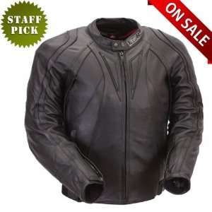   Shooter Vented Leather Motorcycle Jacket with CE Armor Automotive