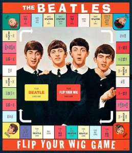 Beatles Flip Your Wig Board Game POSTER 1964 Rare Large  