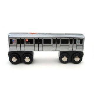  Munipals NYC Subway 4 Car Toy Train Wooden Railway Compatible 