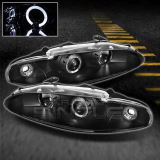   ECLIPSE JDM BLACK HALO PROJECTOR HEADLIGHTS LAMPS LEFT+RIGHT  