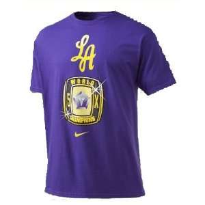  Los Angeles Lakers Nike Mens Basketball T Shirt Purple (L 