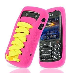   Cover with Screen Protector   Hot Pink Skin & Yellow Lace Electronics