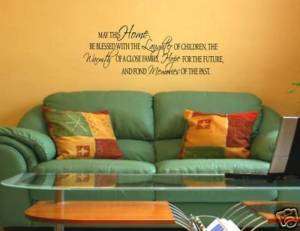 Vinyl wall art quotes May this home be blessed with the  
