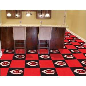   Reds Cincinnati Reds   MLB Carpet Tiles Mat: Sports & Outdoors