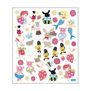   Stickers Bunnies and Bees; 6 Items/Order: Arts, Crafts & Sewing
